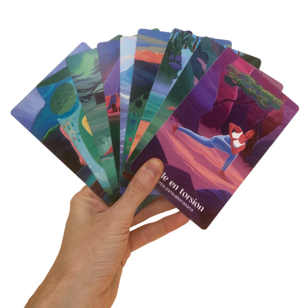 Jeu de 56 cartes de yoga - Hatha asana