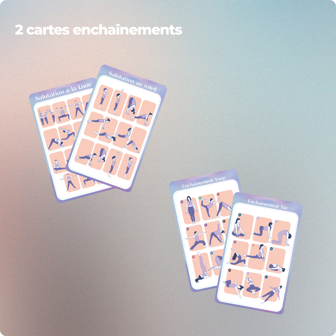 Jeu de 56 cartes de yoga - Hatha asana