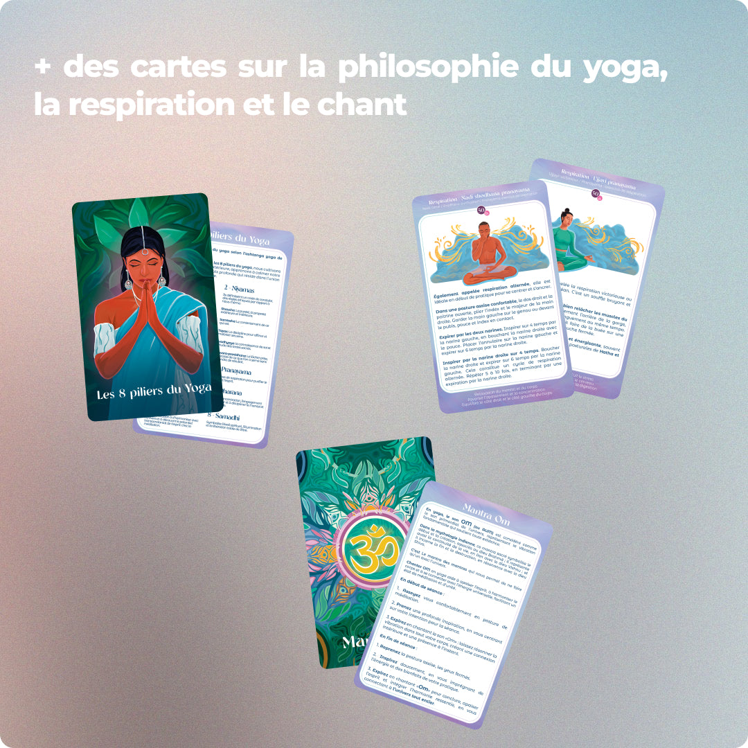 Jeu de 56 cartes de yoga - Hatha asana